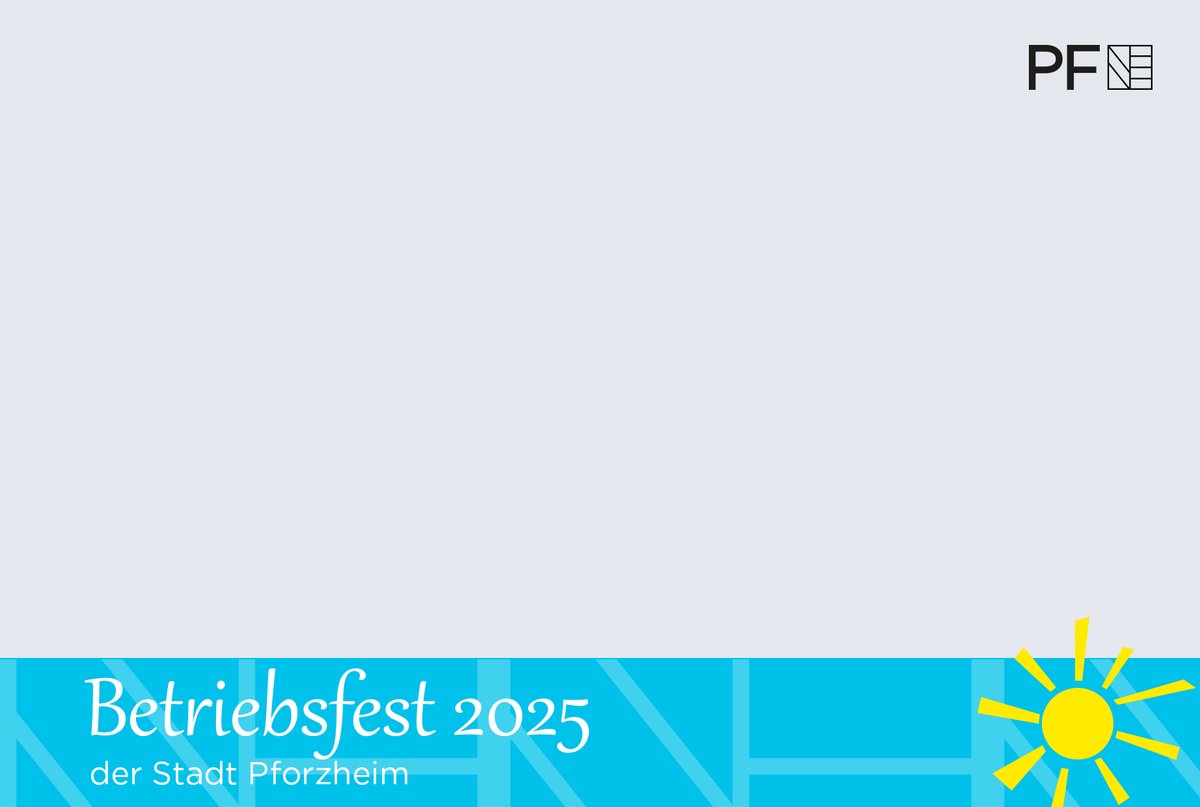 Druck-Layout-Beispiel für das Betriebsfest der Stadt Pforzheim